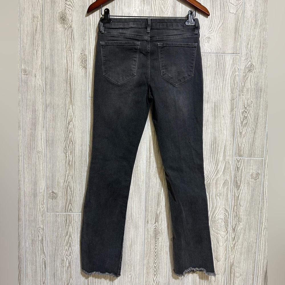 Free People Black High Waist Cropped Raw Hem Jeans Size 27 - Picture 8 of 13